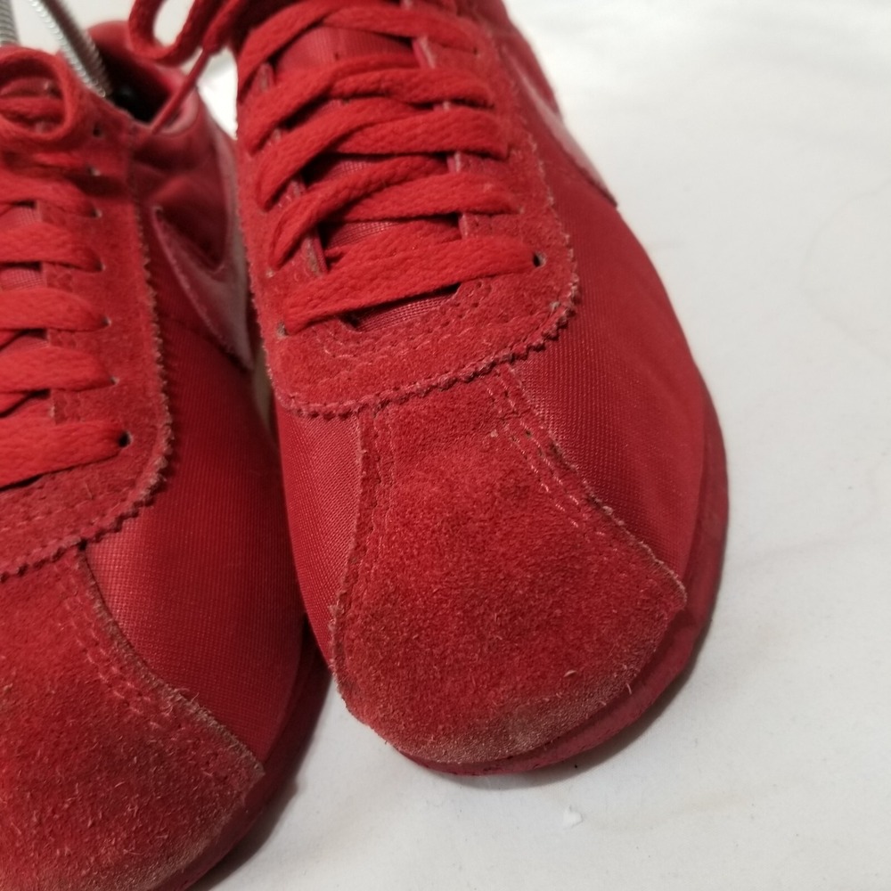Vintage Nike Cortez Leather RED Suede Size 7.5 Republic Of Korea - Picture 13 of 16
